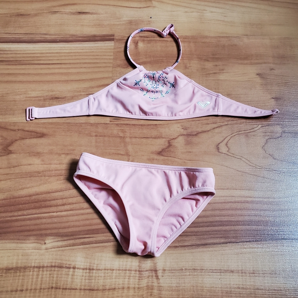 Roxy toddler girl pink bikini - 5T